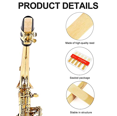 Sovvid 10 Pack Professional Alto Saxophone Reeds with Plastic Box, Strength 2.5 Alto Sax Reeds, Laser Engraved Marking & Thinner Reed Tip for Easy of Play, Traditional Reeds for Saxophone Alto - Image 5