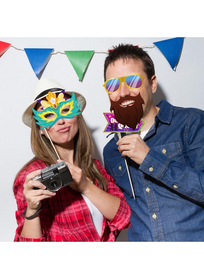 Konsait 37 PCS 70s Photo Booth Props 70s Party Decorations, Disco Photo Booth Props 70s Disco Dance Party Decorations Disco Props 1970s Decor Disco Party Decorations Disco Backdrop Selfie Props - Image 4