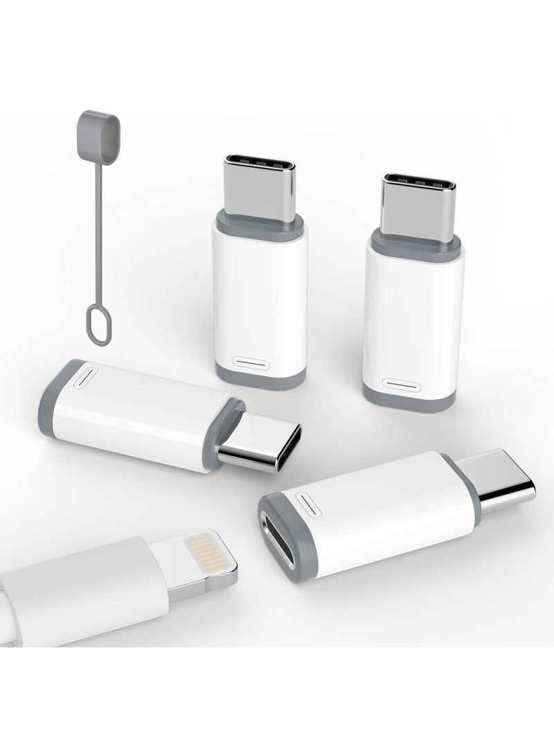 عام 4 عبوات من محول Lightning إلى USB C لهاتف iPhone 15/16/17 Pro/17 Pro Max، لشاحن iPhone 17/16، وملحقات 17/16، والشحن السريع ونقل البيانات، وكابل موصل شاحن USB C، وليس للصوت/OTG - Image 1
