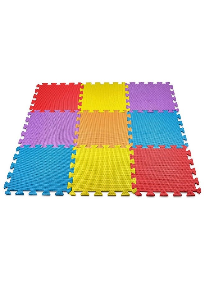 PowerTRC 10-Piece Interlocking Floor Mats, Exercise Mat, Safety Play Floor Mat for Kids Tiles Cushions Soft Interlocking Exercise mats Garage Flooring Protector (10 Square Ft)  - Image 1