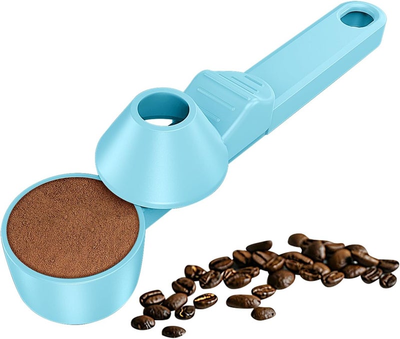 Lov Sprout Coffee Scoop & Funnel for Reusable K Cup Refillable Coffee Pods, Coffee Measuring Spoon 2 Tablespoon Capacity, Scoop with Funnel for Ground Coffee, Protein Powder, Tea (Blue, 1 Pack) - Image 1