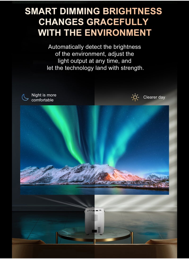 Umiio - 4K Portable Gaming Projector LED Light Source Bluetooth WiFi Android Screen Projector HDMI/USB/SD Supported with Remote and Two Wireless Game Controller - Image 1