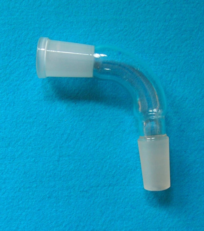 cheekyglo 24/40 Glass Bend Connecting Tube,Ground Joint,105 Degree,Borosilicate Labware - Image 2