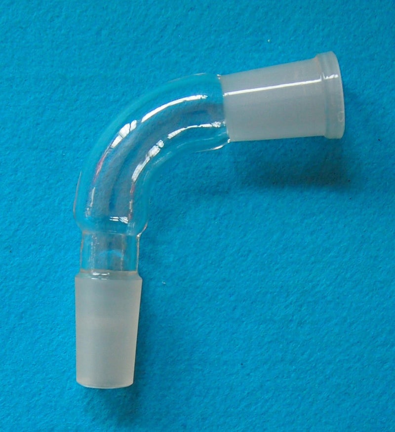 cheekyglo 24/40 Glass Bend Connecting Tube,Ground Joint,105 Degree,Borosilicate Labware - Image 3