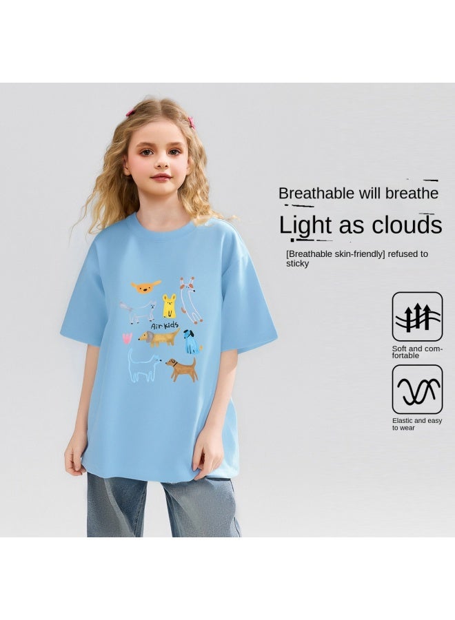 abckids Boys' Short Sleeve Cotton T-shirt, 25 Summer Girls' Half Sleeve Thin Breathable Teen Top - Image 4