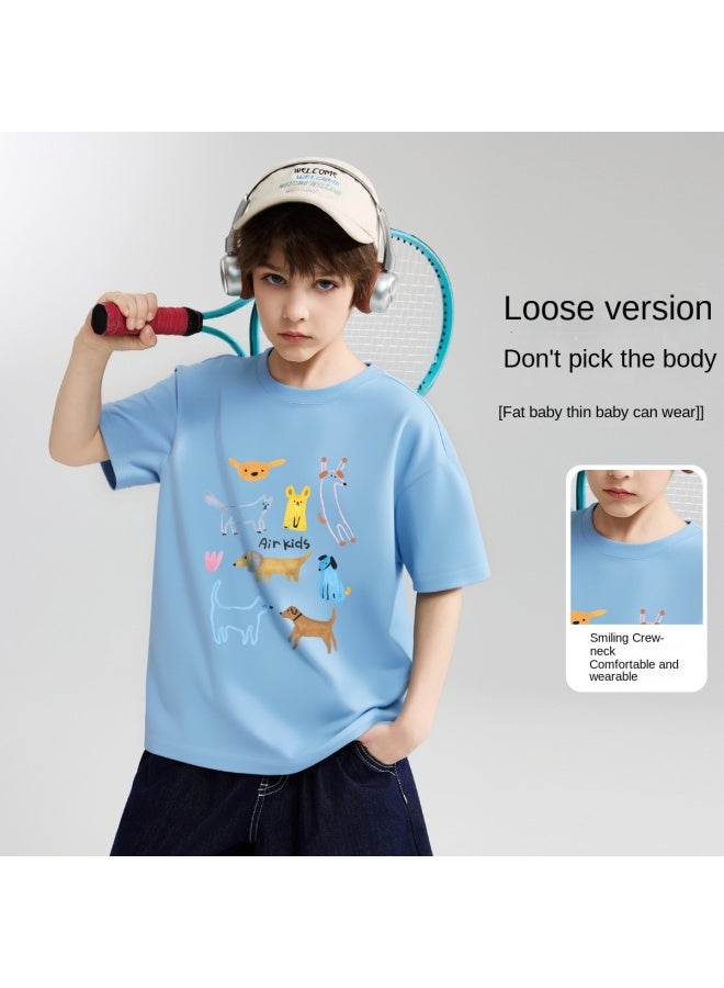 abckids Boys' Short Sleeve Cotton T-shirt, 25 Summer Girls' Half Sleeve Thin Breathable Teen Top - Image 5