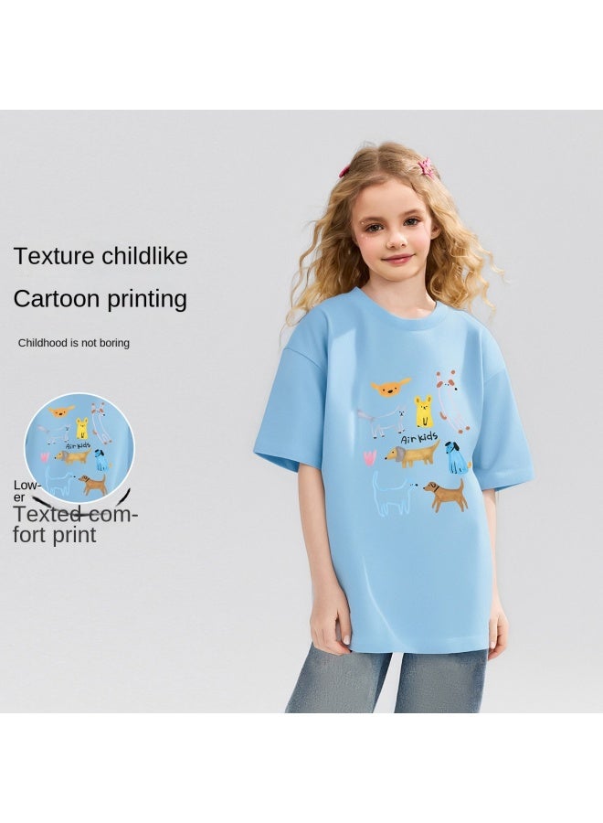abckids Boys' Short Sleeve Cotton T-shirt, 25 Summer Girls' Half Sleeve Thin Breathable Teen Top - Image 3