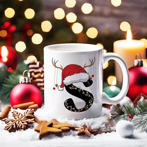 DAYS " Christmas Alphabet Word Printed Ceramic Mug, Christmas Xmas Coffee Mug Gift for Kids Boy Girls, Coffee Cup Mug Gift (S) - Image 1