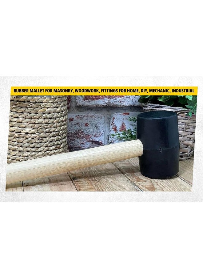 Stanley STANLEY STHT57528-8 Rubber Mallet for Masonry, Woodwork, Fittings for Home, DIY, Mechanic, Industrial & Professional Use, 680 gm, YELLOW & BLACK  - Image 5