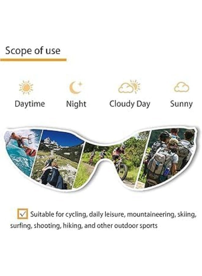 YelaJoy 4-Piece Interchangeable Motorcycle Glasses,Polarized Anti-Fog Lenses,Lightweight Goggles for Riding Sports - Image 2