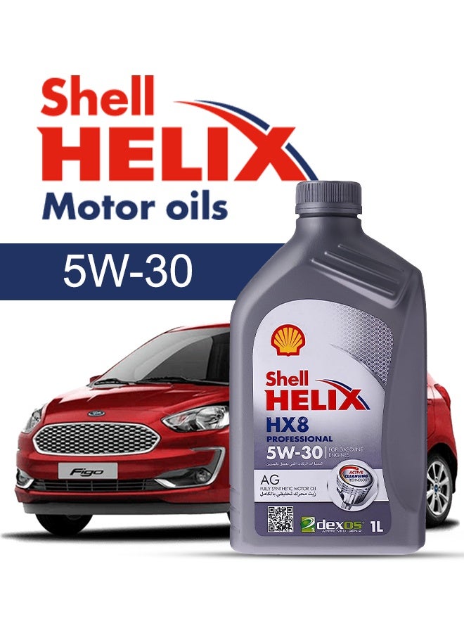 Shell Engine Oil – For FORD Figo  2024 - 2015, 4 Liter,  5w30 Shell - With Engine Oil Filter - 2015 2016 2017 2018 2019 2020 2021 2022 2023 2024