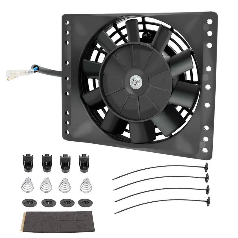 Fekuar 6 Inch Slim 650CFM Radiator Cooling Fans Universal Slim Pull Push 12V 80W Direct Replacement Electric Fan with Mount Kit - Image 4