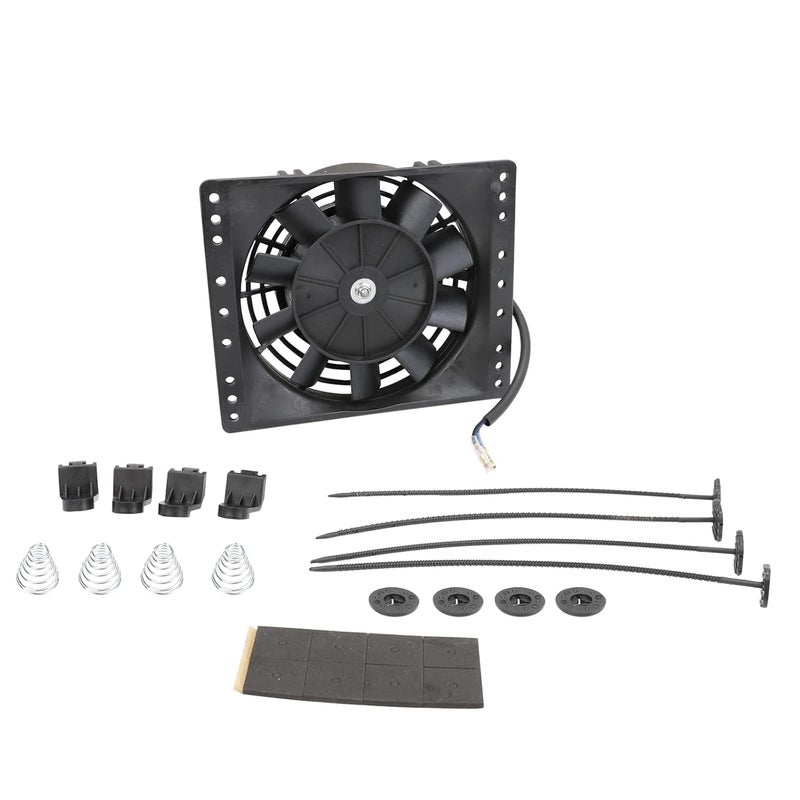 Fekuar 6 Inch Slim 650CFM Radiator Cooling Fans Universal Slim Pull Push 12V 80W Direct Replacement Electric Fan with Mount Kit - Image 5