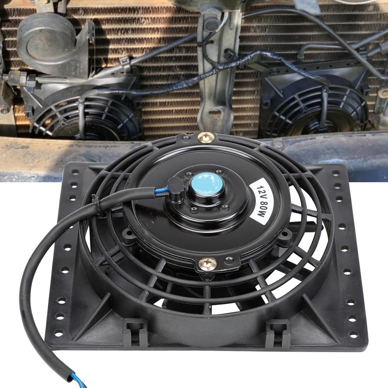 Fekuar 6 Inch Slim 650CFM Radiator Cooling Fans Universal Slim Pull Push 12V 80W Direct Replacement Electric Fan with Mount Kit - Image 3