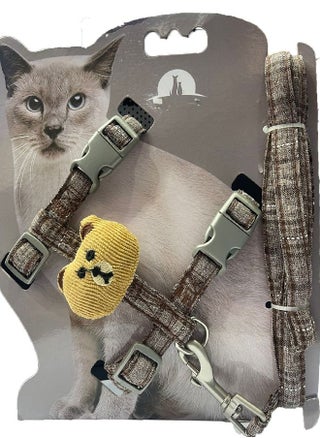AL THEQA Cat Harness and Leash Set for Walking Escape Proof，Adjustable H-Shaped Cat Vest Harnesses with Cute Bear，Soft Comfortable Lightweight Strap for Cats Outdoor - pzsku/Z620B486AC2BE070F8226Z/45/_/1652089801/dca59177-b029-4d5e-9c8e-eab99046b3da