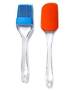 Perfect Pricee Silicone Spatula & Pastry Brush Set for Cake Mixer, Decorating, Cooking, Baking, Glazing, Barbecue - Image 1