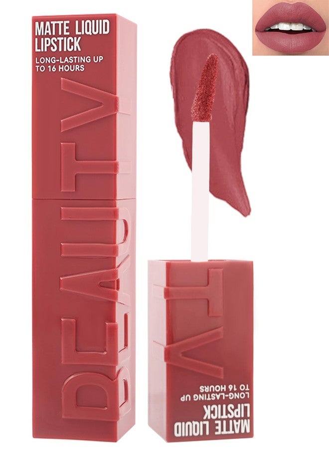 LYSdefeu Matte Rose Pink Lipstick Long Lasting, Lip Tint Stain Lip gloss for Women - Image 1