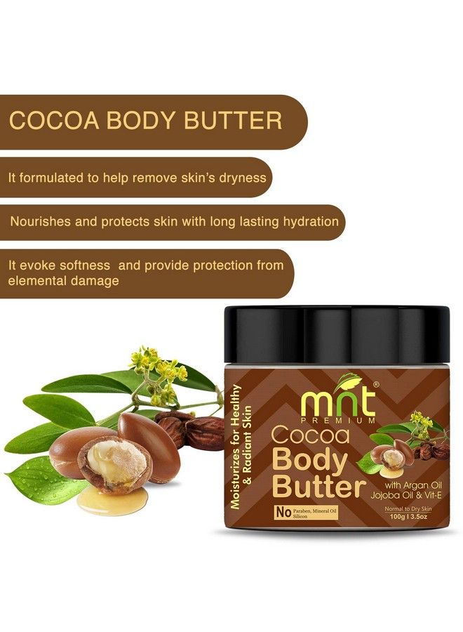 MNT Cocoa Body Butter With Argan Oil Jojoba Oil & Vitamine For Healthy & Radiant Skin (100G) - Image 3