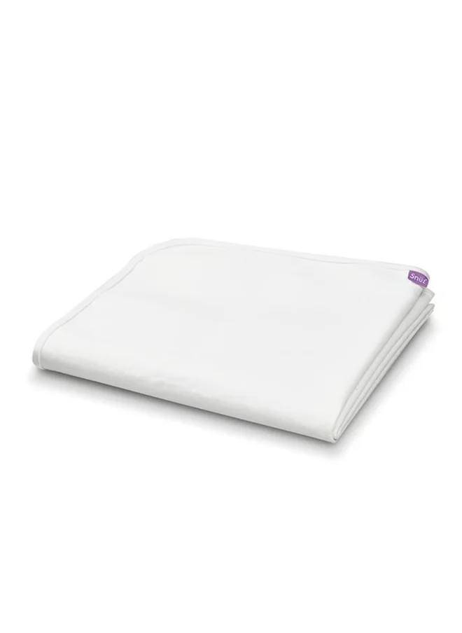 سنوز Baby Cot 100% Waterproof With Moisture Wicking Cotton Surface Mattress Protector - White