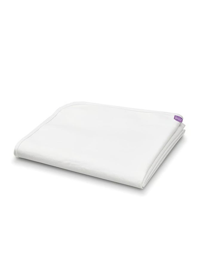 سنوز - Baby Cot 100% Waterproof With Moisture Wicking Cotton Surface Mattress Protector - White - Image 1