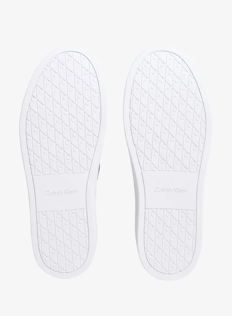 Calvin Klein Jeans Ck Black Leather Signature Logo Trainers for Men | Best Price UAE