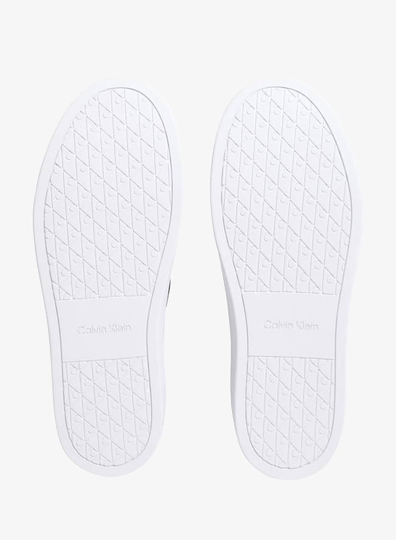 Calvin Klein Jeans Leather Signature Logo Trainers - Image 4