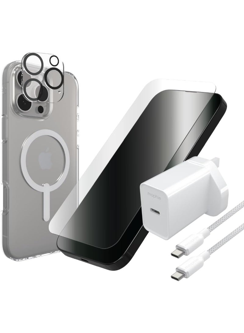 زاج مجموعة كريستال بالاس لايت سناب/ جلاس إليت/ جلاس إليت المضادة للتوهج مع كاميرا/ كابل وطاقة لهاتف آيفون 16 برو ماكس - Image 3