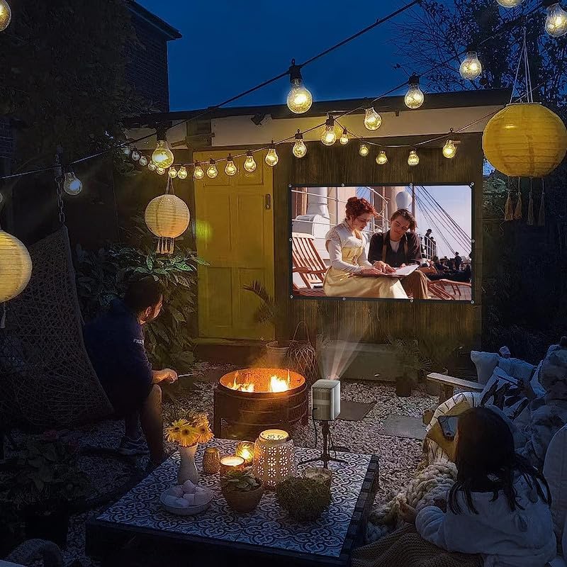 Vilro 165 inch Projector Screen,4K HD 16:9 Portable Video Projector Screen Foldable Anti-Crease Indoor Outdoor Projection Screen for Home, Office, Classroom (365" cm (W) x 205" cm (H)) - Image 1