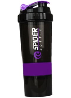 SPIDER Protein Shaker Bottle with Blender Cup for Protein Mixes 500ml Mixer Bottle for Gym Outdoor Pre-Workout and Travel  - Image 1