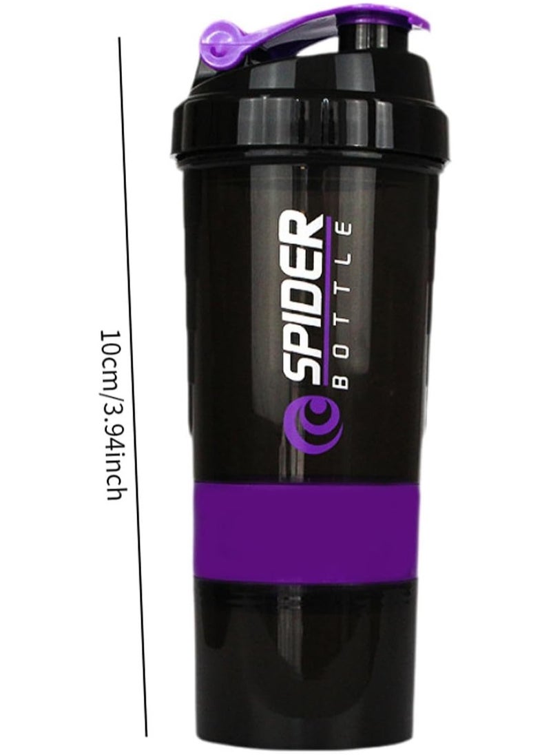 SPIDER - Protein Shaker Bottle with Blender Cup for Protein Mixes 500ml Mixer Bottle for Gym Outdoor Pre-Workout and Travel - Image 1