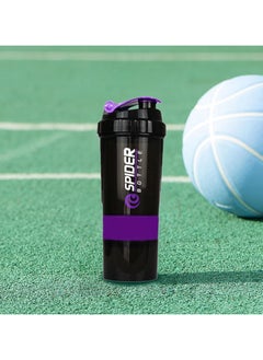 SPIDER Protein Shaker Bottle with Blender Cup for Protein Mixes 500ml Mixer Bottle for Gym Outdoor Pre-Workout and Travel  - Image 3