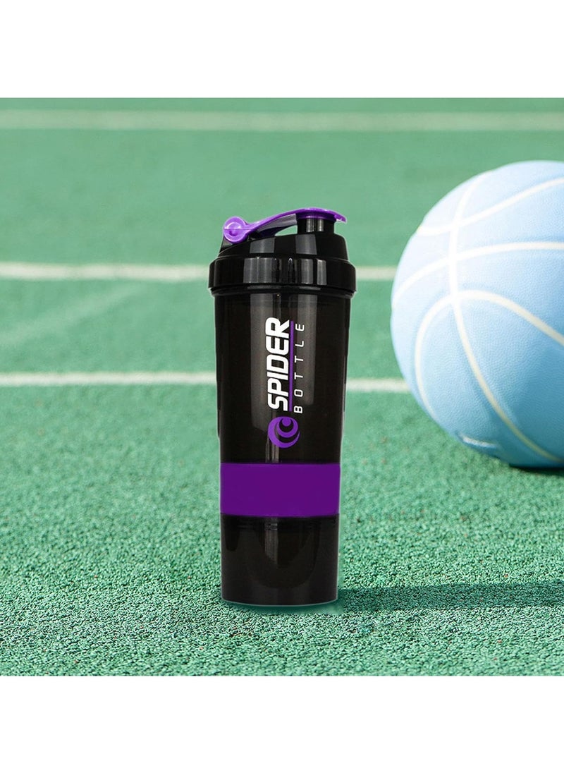SPIDER - Protein Shaker Bottle with Blender Cup for Protein Mixes 500ml Mixer Bottle for Gym Outdoor Pre-Workout and Travel - Image 1