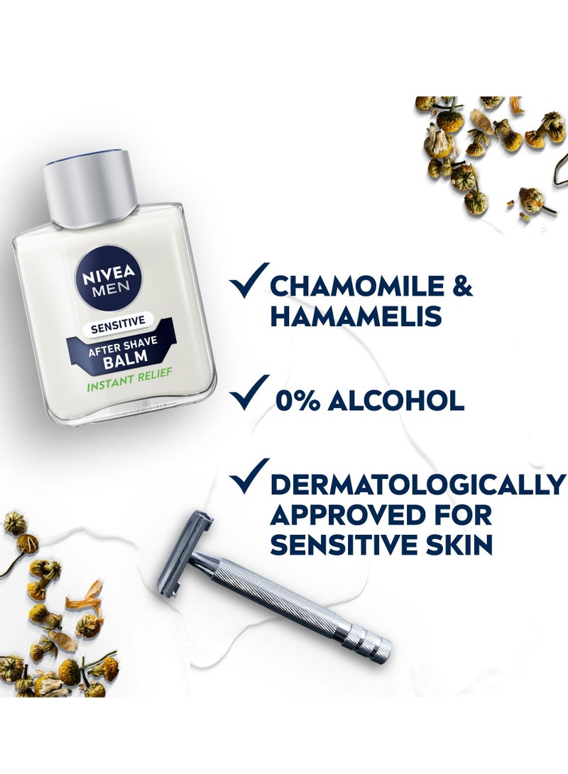 Nivea بلسم ما بعد الحلاقة للرجال، برائحة البابونج والهاماميليس الحساسة، 2 × 100 مل - Image 4
