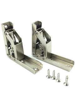 Y&D 2 Packs of 90 Degree Angle Bracket Support Foldable Display Stand Folding Door Shelf Hinge Hidden Table Frame Furniture Accessories  - Image 4