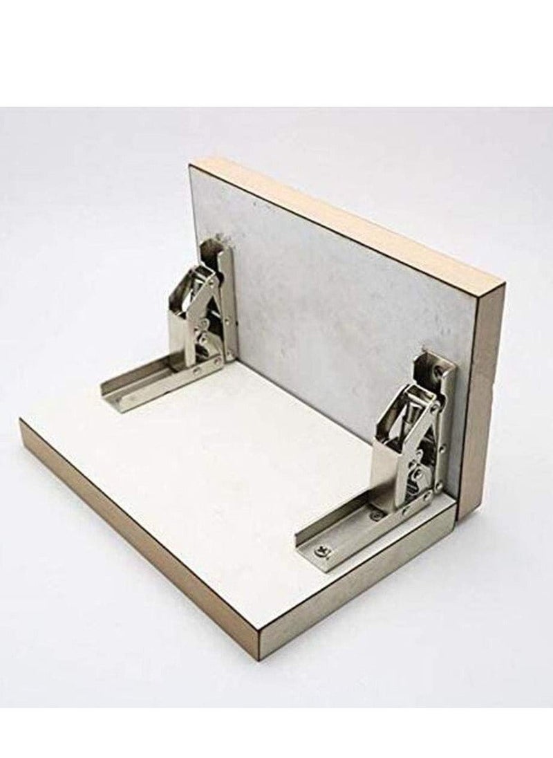 Y&D 2 Packs of 90 Degree Angle Bracket Support Foldable Display Stand Folding Door Shelf Hinge Hidden Table Frame Furniture Accessories  - Image 5