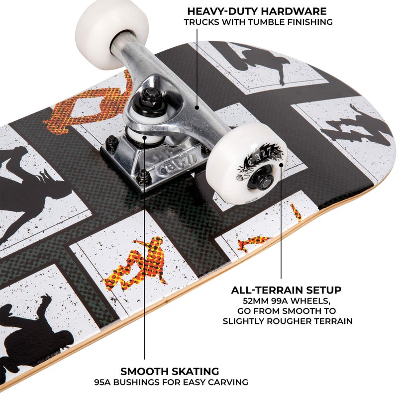 Cal 7 Complete Standard Skateboard 7.5-8-Inch Deck (8" Panel) - Image 4