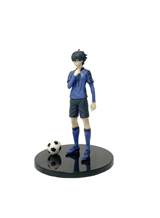 Blue Lock Yoichi Isagi Anime Figure - Determined Gaze with Soccer Jersey, Striking Desk Ornament and Birthday Gift 17cm - Image 3