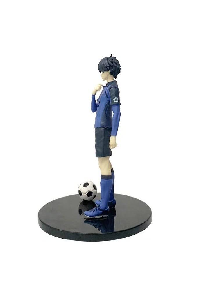 Blue Lock Yoichi Isagi Anime Figure - Determined Gaze with Soccer Jersey, Striking Desk Ornament and Birthday Gift 17cm - Image 5