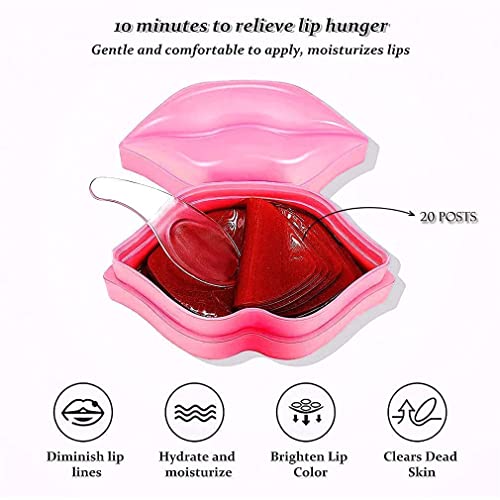 ZSIGNS 20 Pcs Hydrating Lip Mask,Lip Sleep Mask Reduces Lip Lines and Restores Moisture, Lip Mask Effectively Nourishes the Lip Skin, Gel Treatment Lip Masks Plumping ​Lips Mask Lip Care Products - Image 3