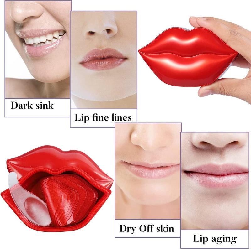 ZSIGNS 20 Pcs Hydrating Lip Mask,Lip Sleep Mask Reduces Lip Lines and Restores Moisture, Lip Mask Effectively Nourishes the Lip Skin, Gel Treatment Lip Masks Plumping ​Lips Mask Lip Care Products - Image 5