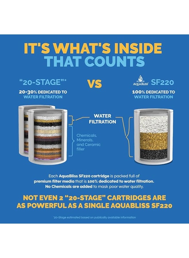 AquaBliss Aqua Place Multi-Stage Shower Filter with Replaceable Candle - Transforms Itching, Eczema & Acne into Glowing Hair, Nails & Healthy Skin, Chrome Model SF220 - Image 3