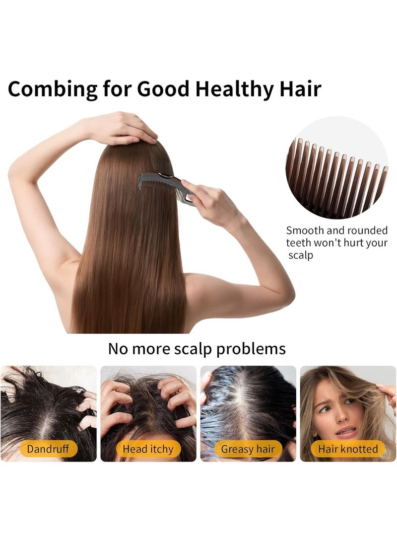 مشط فروة الرأس بتصميم مجوف، لإزالة الزيوت وتكثيف الشعر، بمقبض مريح مزود بوظيفة الكشط. - Image 3