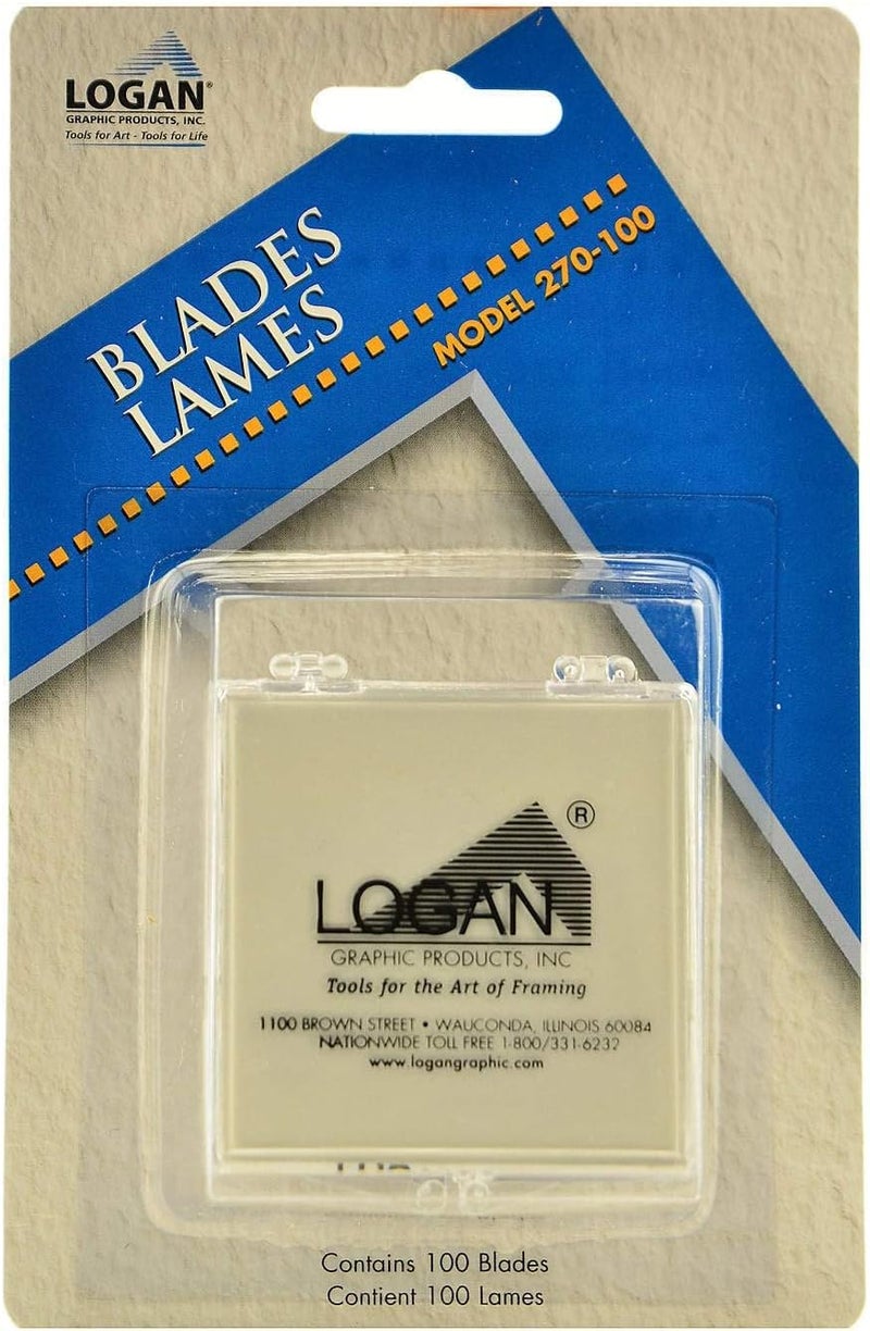 Logan Graphic Products, Inc. Mat Cutter Replacement Blades, 100-Pack (ANL270-100) - Image 1
