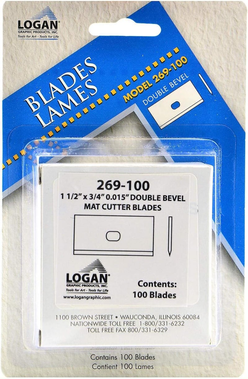 Logan Graphic Products, Inc. Mat Cutter Replacement Blades, 100-Pack (ANL270-100) - Image 3