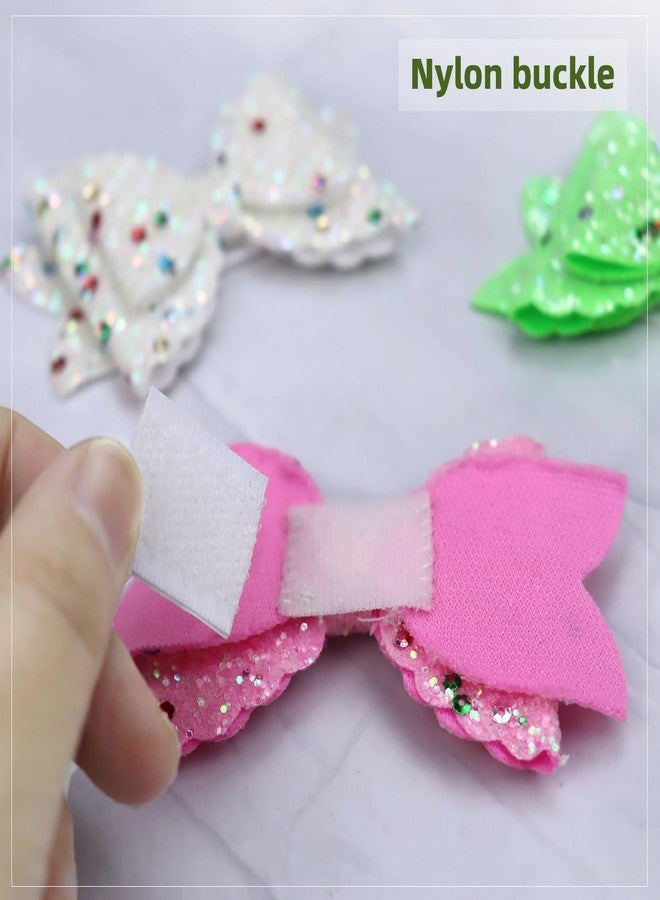 welsoon 3 Pack Bows for Cranial Helmet Bow Patch Cranial Band Bow Baby Cranial Helmet Bows Sparkle Helmet Bow Plagiocephaly Helmets Bow - Image 4