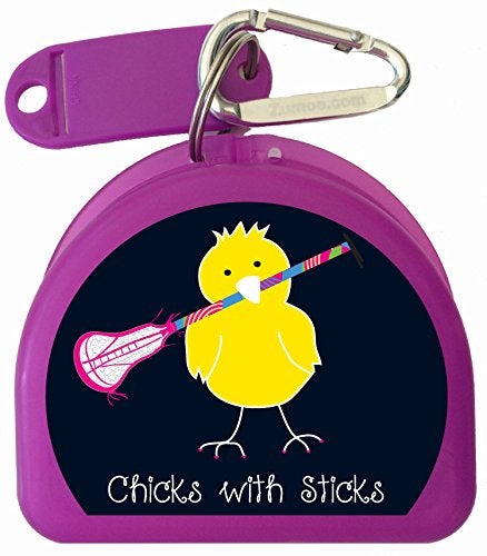 Zumoe Purple Lacrosse Mouthguard Case Mouth Guard Retainer Case Lacrosse Chick