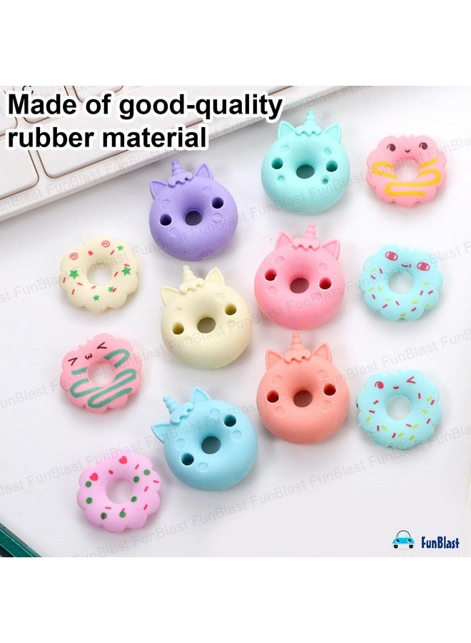 FunBlast Eraser for Kids - Donut Shape Eraser Set, School Supplies, Stationary Set for Kids, Rubber Eraser for Kids, Kawaii Erasers, Fancy Erasers for Birthday Return Gift - Random Color - Image 4