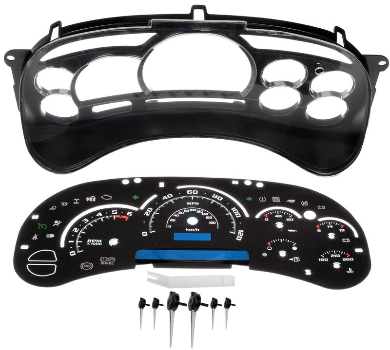 Dorman 10-0102B Instrument Cluster Upgrade Kit - Escalade Style Without Transmission Temperature Compatible with Select Chevrolet / GMC Models - Image 1