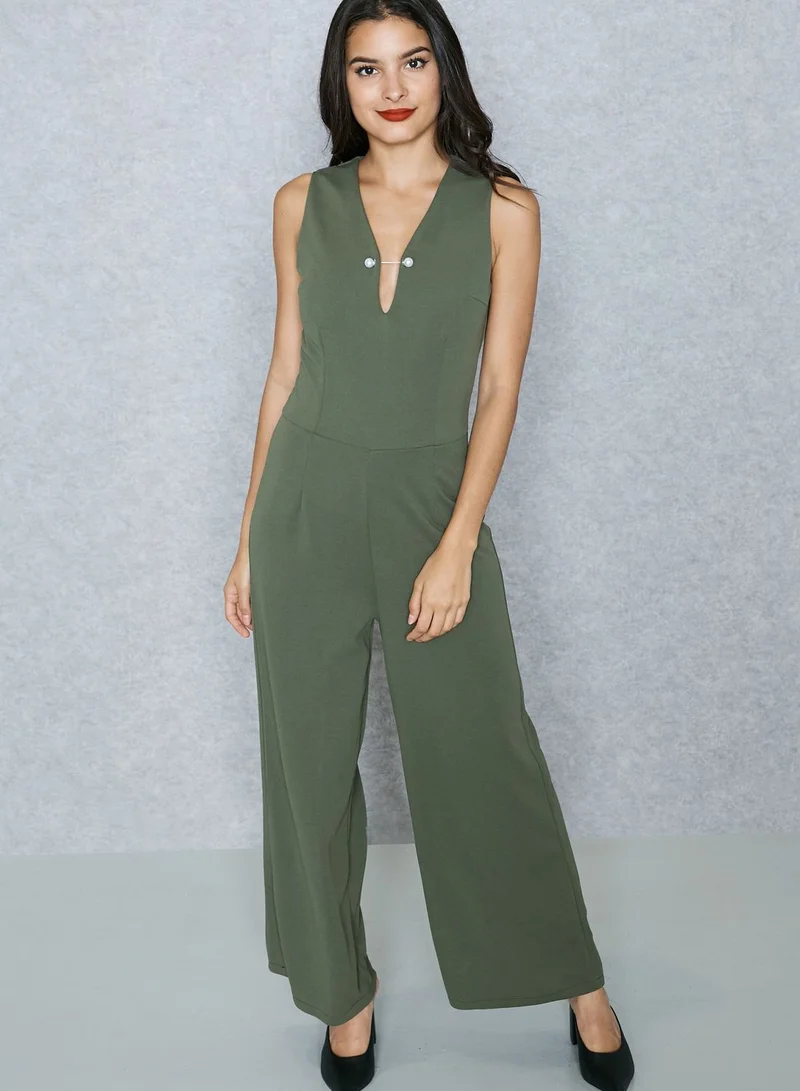Ginger Neck Detail Jumpsuit