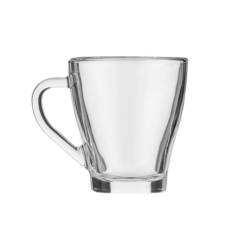 SAND DUNE SAND DUNE Hollywood Glass CoffeeTea MugsHeat Resistant Dishwasher SafeSet of 2 255ml Transparent Classy Design Easy to HoldSoda Lime Glass - Image 1